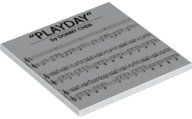 LEGO part Piastrella 6 x 6 con Tubi Inferiori con 'PLAYDAY', 'by DONNY CHEN' e Motivo Note Musicali 10202pb016