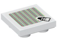 LEGO part Tile, Modified 2 x 2 Inverted with Super Mario Scanner Code Kamek Pattern (Sticker) - Sets 71391 / 71407 11203pb079