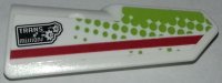 LEGO part Technic, Panneau Carénage #21 Très Petit Lisse, Côté B avec Rayure Rouge, Points Citron Vert et Motif 'TRANS missions' (Autocollant) - Ensemble 42065 11946pb024