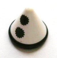 LEGO part Minifigura, Copricapo Cappello, Cono con Banda Nera e Motivo Pompon 12894pb01