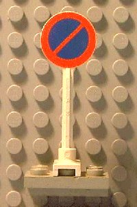 LEGO part Panneau de signalisation Rond avec motif Pas de stationnement (Diagonal vers le haut à droite) (14pb12)