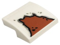 LEGO part Schräge, Curva 2 x 2 x 2/3 con Rust Large Pattern (Adesivo) - Set 10274 15068pb306