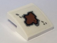 LEGO part Pente, Courbe 2 x 2 x 2/3 avec Motif Tache de Rouille (Autocollant) - Set 10274 15068pb307