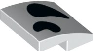 LEGO part Slope, Curved 2 x 2 x 2/3 with 2 Black Dalmatian Spots Pattern 15068pb365