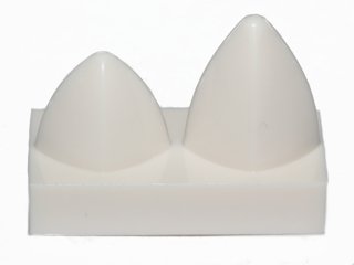 LEGO part Baldosa, Modificada 1 x 2 con 2 Dientes Vertical (15209)