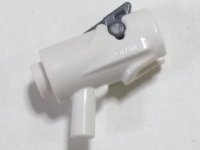 LEGO part Minifigur, Waffe Pistole, Mini-Blaster / Schießer mit dunkelblaugrauem Abzug (15391 / 15392) 15391c01