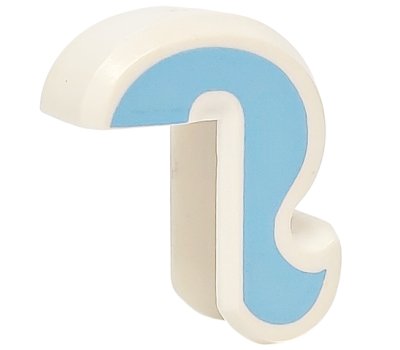 LEGO part Cat Tail with Bright Light Blue Sides Pattern (15429pb01)