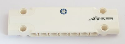 LEGO part Technic, Panel Plate 3 x 11 x 1 with Silver 'AROCS' and Mercedes-Benz Logo Pattern (Sticker) - Set 42043 (15458pb019)