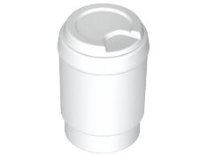 LEGO part Minifigure, Ustensile Tasse, Gobelet À Emporter sans Trou Supérieur (15496)