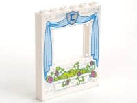 LEGO part Pannello 1 x 6 x 6 con Finestra con Tende e Motivo Cassetta Fiori 15627pb010
