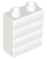 LEGO onderdeel Duplo, Brick 1 x 2 x 2 with Log Profile (18783)
