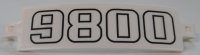 LEGO part Technic, Panel Gebogen 3 x 13 mit schwarzem '9800' Muster (Aufkleber) - Set 42100 18944pb015