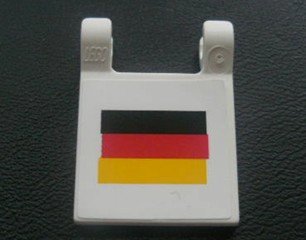 LEGO part Flagge 2 x 2 Quadrat mit deutschem Flaggenmuster (Aufkleber) - Satz 8672 (2335pb022)