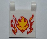 LEGO part Flagge 2 x 2 Quadrat mit Flammen und Löwenkopf-Muster (Aufkleber) - Satz 9558 2335pb086