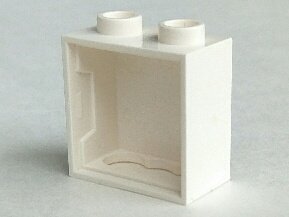LEGO part Electric, Light 1 1/8 x 2 x 1 2/3 Cabinet with Lamp Holes (Sign Back) (2383)