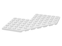 LEGO part Keil, Platte 10 x 10 mit 4 x 4 Ausschnitt und abgeschnittener Ecke 2401