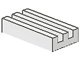LEGO part Tile, Modified 1 x 2 Grille (Undetermined Type) 2412u