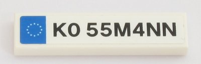 LEGO part Fliese 1 x 4 mit 'K0 55M4NN'-Muster (Aufkleber) - Set 42043 (2431pb0581)