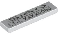 LEGO part Piastrella 1 x 4 con Motivo 'SIAN LT-L' e Codice Variabile 2431pb0636