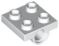 LEGO part Placa, Modificada 2 x 2 con Orificio de Pasador 2444