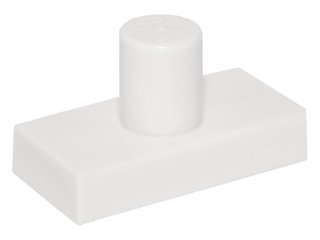 LEGO part Tile, Modified 1 x 2 with Minifigure Head Post (24445)