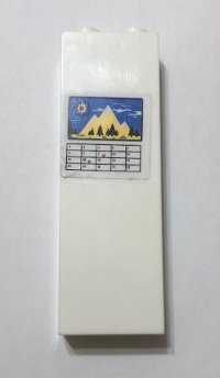 LEGO part Stein 1 x 2 x 5 mit Bergszenen-Kalender Muster (Aufkleber) - Set 60174 2454pb168