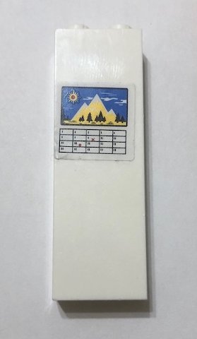 LEGO part Brique 1 x 2 x 5 avec motif Calendrier Scène Montagne (Autocollant) - Ensemble 60174 (2454pb168)
