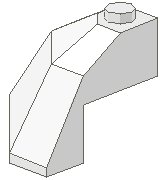 LEGO onderdeel Brick, Modified Facet 3 x 3 x 2 Top (2463)