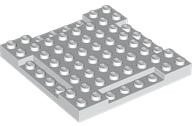 LEGO part Stein, Modifiziert 8 x 8 x 2/3 mit 1 x 4 Einkerbungen 2628