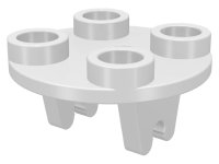 LEGO onderdeel Plaat, Rond 2 x 2 Dun met Wielhouder 2655