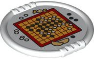 LEGO part Duplo Ustensile Disque avec Motif Jeu de Plateau Go Orange Blanc Lumineux Vif et Rouge, Tranches de Fruits et Bonbons 27372pb13