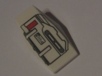 LEGO part Large Figure Armor Plate Small with SW Mechanical Pattern 28220pb01