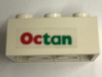 LEGO onderdeel Steen 2 x 3 met Octan Patroon Links (Sticker) - Sets 6397 / 6472 (3002pb37L)