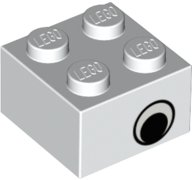 LEGO part Brick 2 x 2 with Black Eye Offset with White Pattern on Opposite Sides 3003pe2