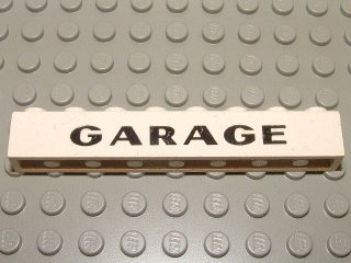 LEGO part Brique 1 x 8 avec Motif 'GARAGE' Noir Sans-Serif Épais, 'G' Élaboré (3008pb064)