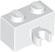 LEGO part Ladrillo, Modificado 1 x 2 con Clip O Abierto Grueso (Agarre Vertical) 30237b