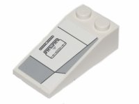 LEGO part Schräge 18 4 x 2 mit Black Lines and Light Bluish Gray Hull Plates Pattern 1 Model Right (Aufkleber) - Set 75003 30363pb019R