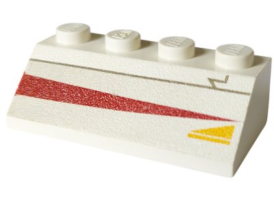 LEGO part Schräge 45 2 x 4 with Jedi Starfighter Pattern Model Left Side (3037px5)