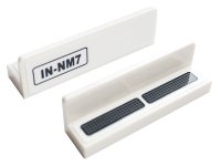 LEGO part Panel 1 x 4 x 1 with 'IN-NM7' and Grilles Pattern (Stickers) - Set 76897 30413pb075