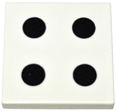 LEGO part Carreau 2 x 2 avec motif 4 points noirs (3068pb0291)