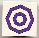 LEGO part Carreau 2 x 2 avec motif 2 cercles octogonaux violet foncé 3068pb0390