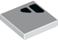 LEGO part Tile 2 x 2 with Black Air Vent Grille Pattern Model Left Side 3068pb1805L