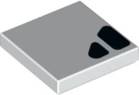 LEGO part Tile 2 x 2 with Black Air Vent Grille Pattern Model Right Side 3068pb1805R