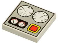 LEGO part Fliese 2 x 2 mit Messinstrumente Muster 3068px4