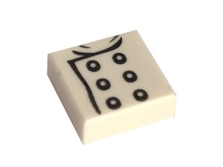 LEGO part Carreau 1 x 1 avec motif Veste de Chef (3070pb095)