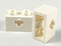 LEGO part Technic, Brick 1 x 2 with Axle Hole and Inside Side Supports 32064a