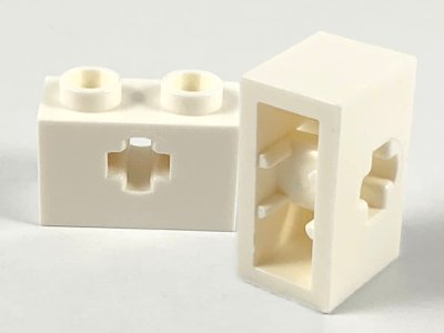 LEGO part Technic, Brick 1 x 2 with Axle Hole and Inside Side Supports (32064a)
