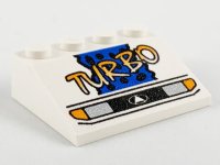 LEGO part Schräge 33 3 x 4 con Motivo Fari, Turbo Giallo, Sfondo Blu e Macchie Nere 3297px9