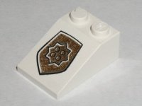 LEGO part Schräge 33 3 x 2 avec Motif Insigne Police Or World City 3298pb028