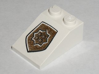 LEGO part Schräge 33 3 x 2 con World City Oro Polizia Distintivo Motivo (3298pb028)